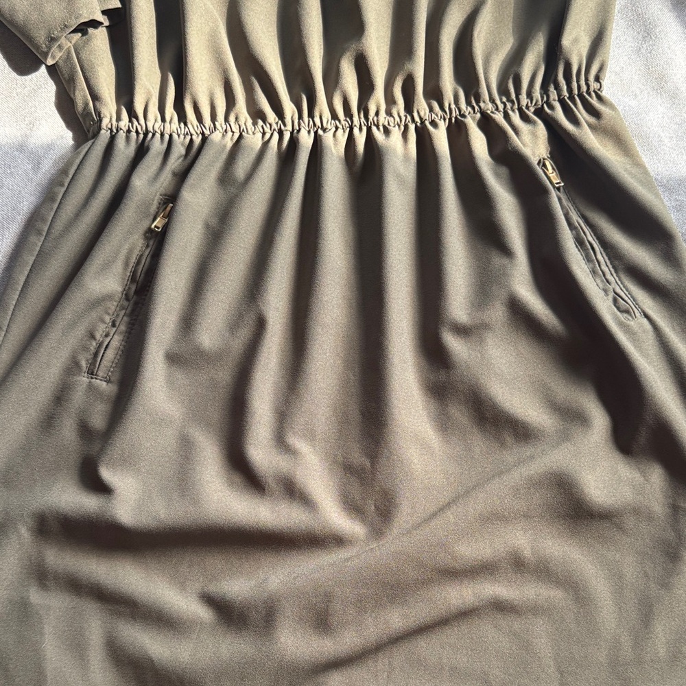 JustFab olive Green Midi Dress - Picture 3 of 3